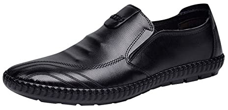 Zapatos Oxford para hombre, cómodos zapatos escolares sin cordones, zapatos de boda con cordones, zapatos Oxford de negocios, zapatos formales de negocios, zapatos inteligentes cacual negro y marrón,
