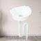 Lavabo Salle de Bain,plastiques Lavabo Suspendu,Lave Main,Blanc,aucun perçage n'est nécessaire,29.5x21x10.5cm(WxDxH),Idéal pour Maison Restaurant et Hôtel (C)