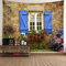 Homxi Wandteppiche Wandbehang 150 x 130 CM,Retro Architektur Tapestry Kinderzimmer Deko Polyester Braun Grün