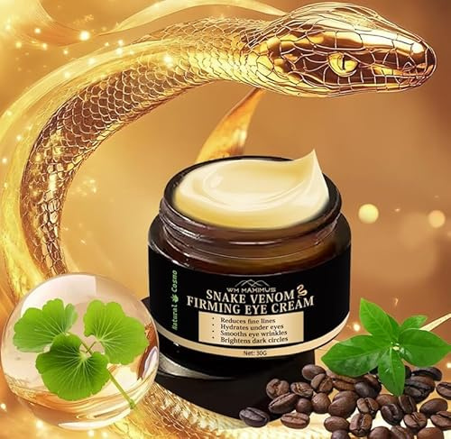 Schlangengift Straffende Augencreme mit Hyaluronat und Niacinamid – Natural Cosmo Creme Effektiv gegen Augenringe, Fältchen und Schwellungen (30 g)