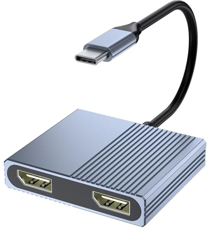 USB C to Dual Displayport Adapter, Displayport Splitter for Dual Monitors