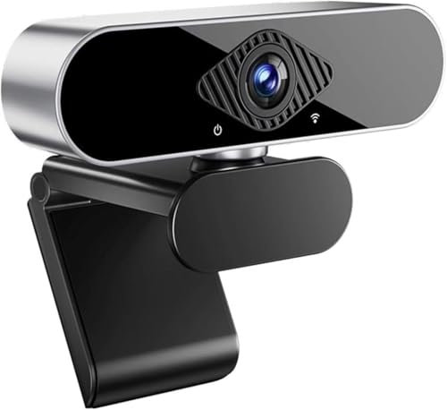 WAKEVLEO USB Webcam, Full HD 4K Webcam for PC and Laptop, Plug-and-Play, webcam with Microphone,Auto Light Correction, 360° View Web Cam for Live Streaming, gaming, Studying, Conferences (4K)