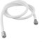 Tuyau de douche flexible en silicone de 1,5 m, tuyau de plomberie de salle de bain sans enchevêtrement, remplacement pour pommeau de douche à main (blanc)