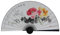YYUINU Ventilador Colgante Decorativo, Ventilador Colgante Grande del Patrón De La Flor De La Peonía,Height 70cm Unfolded Length 125cm