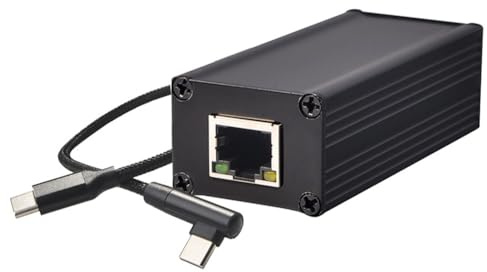 Yarryuter 25W PoE to TypeC Adapter Converter, PoE to USB-C Power Output with Ethernet, 5V/9V/12V/15V/20V Adaptive Output