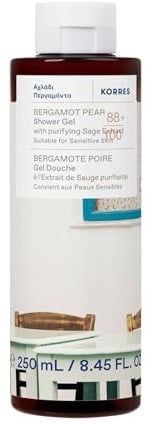 KORRES Bergamot Pear Shower Gel with purifying Sage extract, suitable for Sensitive skin, 250ml