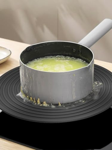 Induction Hob Converter Aluminium Alloy Heat Diffuser Plate with Removable Heat Resistant Handle Induction Plate for All Hob Types(28 cm)