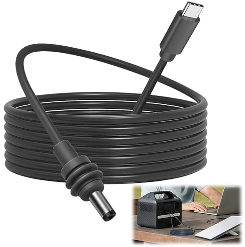 QEAS Starlink Mini USB-C to DC Power Cable, 5M/16.4Ft USB-C to DC Power Cable, 18AWG Waterproof 100W Input Charging Cord, Suitable for Starlink Mini Accessories
