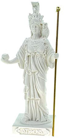 Kremers Schatzkiste Alabaster Athene Göttin der Weisheit Figur Skulptur 16 cm weiß