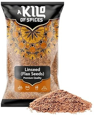 A Kilo of Spices | Brown Whole Flaxseed 10 Kg| Linseed High Fibre and Antioxidants, Rich in Vegan Omega 3, Non-GMO, Vegan Source, Restores Gut Health, Plant-Based Protein Powerhouse