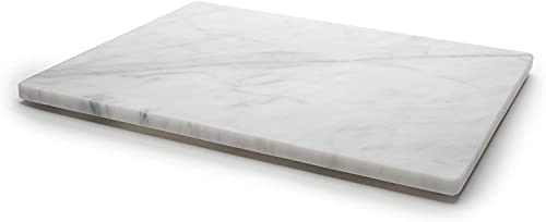 KC KULLICRAFT Home Basics - Tabla de cortar multiusos de mármol para repostería con patas antideslizantes para estabilidad y protección contra arañazos para encimera, fácil de limpiar, salvamanteles