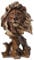 VOSAREA Löwenkopf Statue Harz Tier Kopf Skulptur Dekofigur Tisch Löwenkopf Figur Wohnkultur Löwe Statue Ornament für Zuhause Büro Einzugsgeschenk