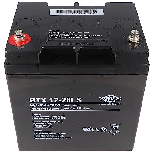 Wing BTX12-28LS Batterie au plomb AGM à haut débit 12 V 28 Ah