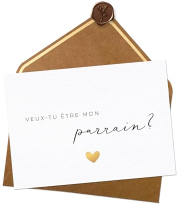 Joli Coon Veux-tu être mon parrain carte - Cadeau parrain - Annonce parrain marraine