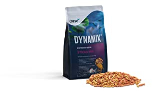 OASE Dynamix Sticks Mix 1 L - Futter für Teichfische für gleichmäßiges Wachstum und schillernde Farben, ideal bei gemischter Haltung von natur- und rotfarbigen Fischen