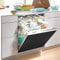 Aimant de lave-vaisselle, autocollant noir réutilisable pour panneau de porte d'entrée, cuisine, lave-vaisselle, pour réfrigérateur, micro-ondes, vacances, 58,4 x 66 cm