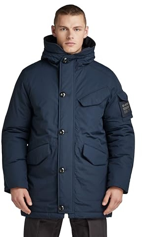 G-STAR RAW Herren Vodan Padded Hooded Parka, Blau (salute D22713-D419-C742), S