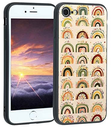 MISTK Compatible with iPhone 7 Phone Case, Rainbow-304 Case Silicone Protective for Teen Girl Boy Case for iPhone 7