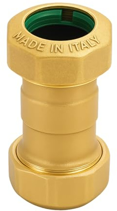 PE Rohr Verschraubung *MESSING Fitting Kupplung Winkel Klemmverbinder Muffe (Kupplung 50 mm)