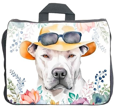 Cadouri Hundezubehörtasche mit Dogo Argentino - Aufbewahrungstasche mit Hunderasse für Hundebesitzer - originelles Geschenk - handgefertigt