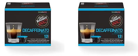 Capsules Café Compatibles Nescafé Dolce Gusto, Décaféiné - 1 étui de 12 capsules (Lot de 2)