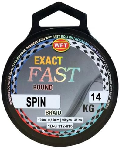 WFT Fast Spin & Braid red Exact 14kg 0,16mm - 100m Angelschnur, geflochtene Schnur, Geflechtschnur