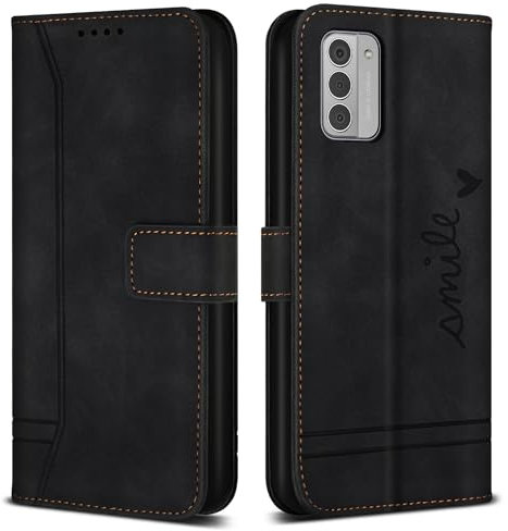 Bravoday Cover per Nokia G42 5G / Nokia G42 5G, Flip Custodia in Pelle PU con Slot per Schede, Portafoglio Custodia per Nokia G42 5G / Nokia G42 5G, Nero