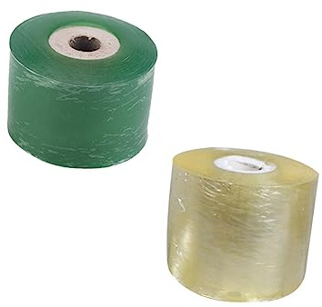 EXCEART 2rolle Farbige Pe Veredelungsbänder Dehnbar Und Selbstklebend Transparente Floristikfolie Für Pecannüsse Walnüsse Zitrusfrüchte Und Obstbäume Gelb Grün