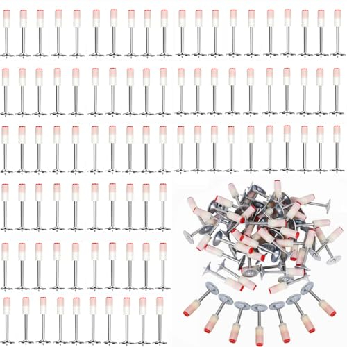 Clavos Redondos para Pistola de Clavos, Mini Clavos Redondos de Fuego,Redondos Clavos para Pistola de Clavos para Hormigon,400pcs 7.3mm Bajo Ruido,Clavos Abrochador para Techo y Wall de Hormigón
