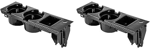 Fegtrty Lot de 2 porte-gobelets en fibre de pour 3 séries E46 318I 320I 98–06 51168217953