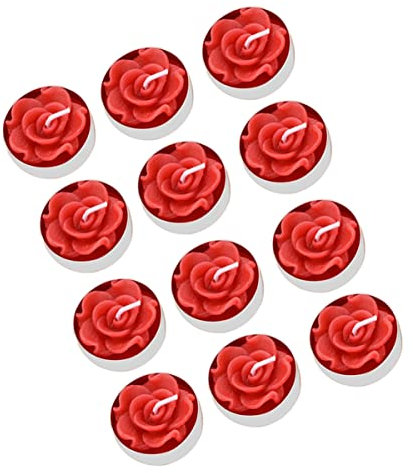TOPPERFUN Schwimmende Kerzen Aus Paraffinwachs in Form Einer Rose 2 Stunden Brenndauer Nicht für Hochzeitsdekorationen Geburtstagsfeiern