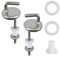 2 Pcs Toilet Seat Fittings, Toilet Seat Hinges, Toilet Seat Fixings Easy and Fast Installation Replacement Hinge with Fittings and Repair Parts Compatible with Most Standard Toilets