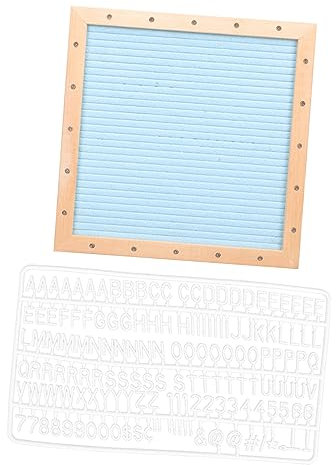 BCOATH Tabellone per Messaggi in Legno con Led Luminoso in Feltro con Lettere con Lettere Intercambiabili Decorazione per Ufficio Lavagna