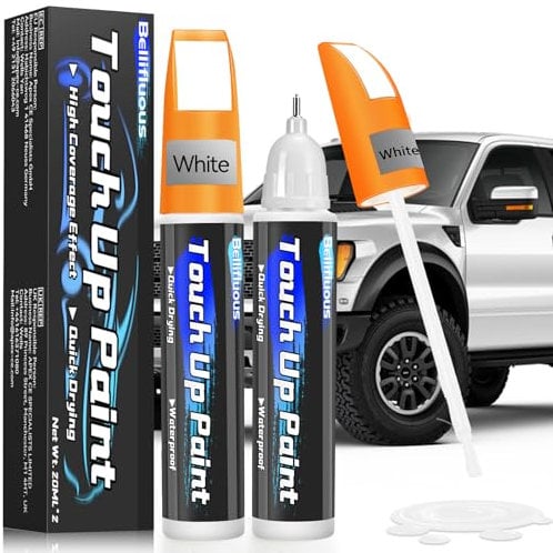 Bellifluous Reparador Arañazos Coche, 2 Paquetes Pintura Para Coche, 2 en 1 Car Scratch Repair, Corrector de Arañazos Coche de Secado Rápido Para Cubrir y Reparar Rayones del Coche(Blanco)