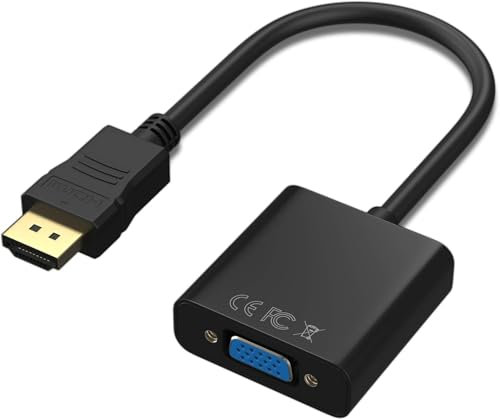 Vancle HDMI to VGA, 1080P@60Hz Gold-Plated Adapter (Male to Female) for Computer, Desktop, Laptop, PC, Monitor, Projector, HDTV, Chromebook, Raspberry Pi, Roku, Xbox and More