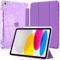 Custodia per iPad (A16) 11ª Generazione 11 Pollici 2025/ iPad 10ª Generazione 2022 con Portapenne, Antiurto Glittering Trasparente Cover Posteriore con Auto Sveglia/Sonno, Viola Scuro