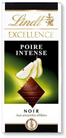 Lindt - Tablette Poire Intense EXCELLENCE - Chocolat Noir - 100g