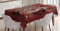 ABAKUHAUS orientalisch Tischdecke, Japanisches Drachen-Gekritzel, Für den Inn und Outdoor Bereich geeignet Waschbar Druck Klar Kein Verblassen, 140 x 240 cm, Elfenbein Rubin