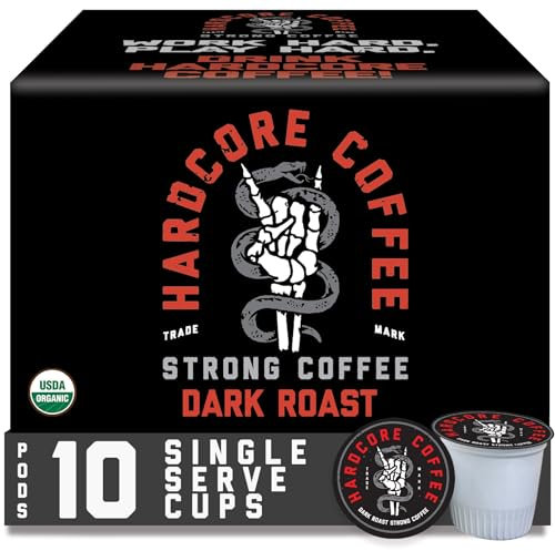 10 x Coffee Pods for Keurig K Cup Brewers, High Caffeine, Strong Frying