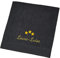 Wolimbo Handtuch Bestickt mit Namen und Motiv - 50x100 cm - schwarz - weiches Badehandtuch - Geschenk