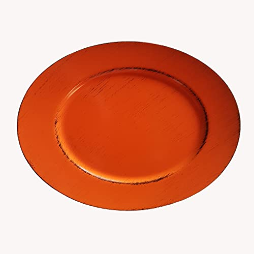EME Sottopiatto di presentazione con filo dorato, in vetro trasparente, 33 cm di diametro, 6 unità