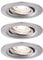 Paulmann 94295 Nova Mini LED Einbauleuchte Coin Rund Schwenkbar 3 x 4 W Deckeneinbaustrahler, Aluminium Warmweiß 2700K, 12 W, Schwenkbar, IP23, Eisen Gebürstet, 3er Set