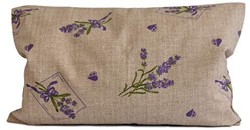 GIRAFFENLAND Zirbenkissen 30x20cm, Landhausstil Romantik + Bio Inlett Natur - Zirbenholzspäne im Zirbenholzkissen
