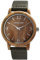 Excellanc Herren-Uhr Holz Kunstleder Armband Dornschließe Analog 2900199 (grün Sandelholz)