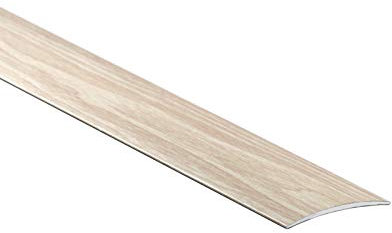 2 Meters 60mm Wide Self-Adhesive Aluminium Wood Effect Transition Strip Cover Door Floor Threshold TMW Profiles (White Oak)