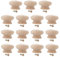 Healifty 15pcs Drawer Knobs and Pulls Wooden Round Shaped Drawer Handles Cabinet Knobs for Home 45mm