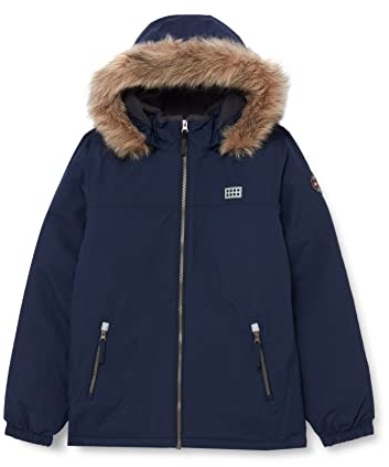 LEGO Jungen Jacke Tec Winterjacke Skijacke Play Serie 100 Prozent Wasserdicht, Winddicht, Atmungsaktiv, Warm, Dunkle Navy,86