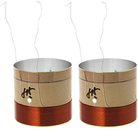 luosh Speaker Voice Coil,2 Pieces 51.5 Core Woofer Voice Bass Coil ASV White Aluminum for 10 12 15 Subwoofer Woofer Sound Speaker DIY Repair Accessories
