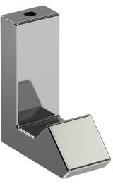 ALPENSTAHL Design Wand-Garderobe einzeln Garderobenhaken Metall Kleiderhaken verchromt poliert - TINY | Haken Stahl verchromt glänzend | Wandhaken zum Schrauben | 1 Stück