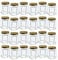 Glass Jars with Lids & Labels - 24 Hexagonal 9oz / 280ml Storage Jars of Quality Made | Ideal for Spice Jam Honey Yogurt or Sweets | 24 Pack
